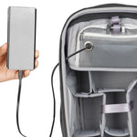 Veo Metro B25L BK mochila negra con pasacables para cargador