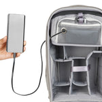 Veo Metro B30L CM mochila crema con pasacables para cargador