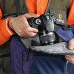 Cámara en la bandolera fotografía azul Vanguard Reno 34BL