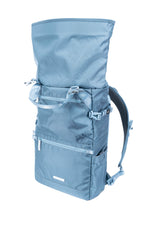 Mochila para cámara azul abierta Vanguard Veo Flex 43M BL, ángulo izquierdo