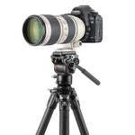Trípode de carbono Alta Pro 3VL 264CV14 con cámara de fotos DSLR