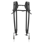 Vista completa del arnés doble Vanguard PRO 2N1 STRAP, negro, extendido