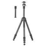 Veo 5XT 304CLBS - Trípode de viaje de carbono, rótula de bola de doble eje