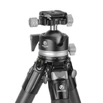 Veo 5XT 304CLBS - Trípode de viaje de carbono, rótula de bola de doble eje
