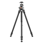 Veo 5+ 263ALBS - Trípode de aluminio con columna multiángulo, rótula de bola de doble eje