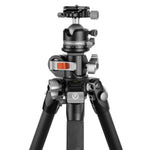 Veo 5+ 263ALBS - Trípode de aluminio con columna multiángulo, rótula de bola de doble eje