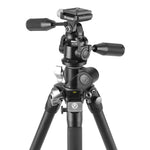 Veo 5+ 263CPS - Trípode de carbono con columna multiángulo, rótula de 3 vías