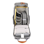 Veo City B37 GY - Mochila gris para sin espejo y objetivos, acceso trasero