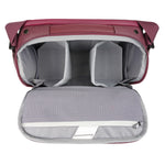 Veo Metro S7L MG Bolsa de hombro magenta base con cintas de sujeción