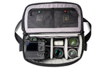 Bolsa para fotorreportero Veo Select 36S BK con cámara CSC y objetivos