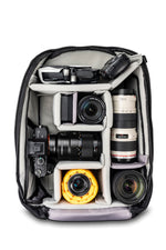 Mochila de foto para cámara Veo Select 45BFM BK con equipo de cámara