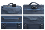 Bolsillos y cierres de la bolsa fotográfica azul Vanguard Veo Range 36M NV