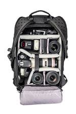 Mochila de foto para cámara Veo Select 46BR BK con equipo de cámara