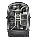 Trolley fotográfico mochila Veo Select 55BT ejemplo organizacion interior