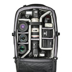 Trolley fotográfico mochila Veo Select 55BT ejemplo organizacion interior