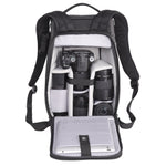 Vesta Aspire 41GY - Mochila compacta de fotografía  color gris compartimento interno intuitivo