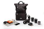 Capacidad de la cámara sin espejo en la mochila de foto negra Vanguard Veo Flex 47M BK