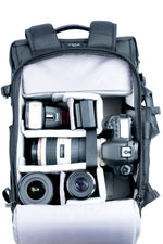 Configuración de cámara parcial de la mochila y bolsa negra Vanguard Veo Select 41BK