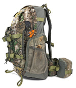 Mochila camo para cazador Vanguard Pioneer 1600RT, lateral izquierdo