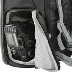 Compartimento de cámara de la bandolera outdoor negra Vanguard Sedona 34BK